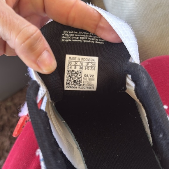 adidas x Lego Kids' Tech RNR Elastic Lace Shoes, White/Blue 5.5 - Picture 9 of 12